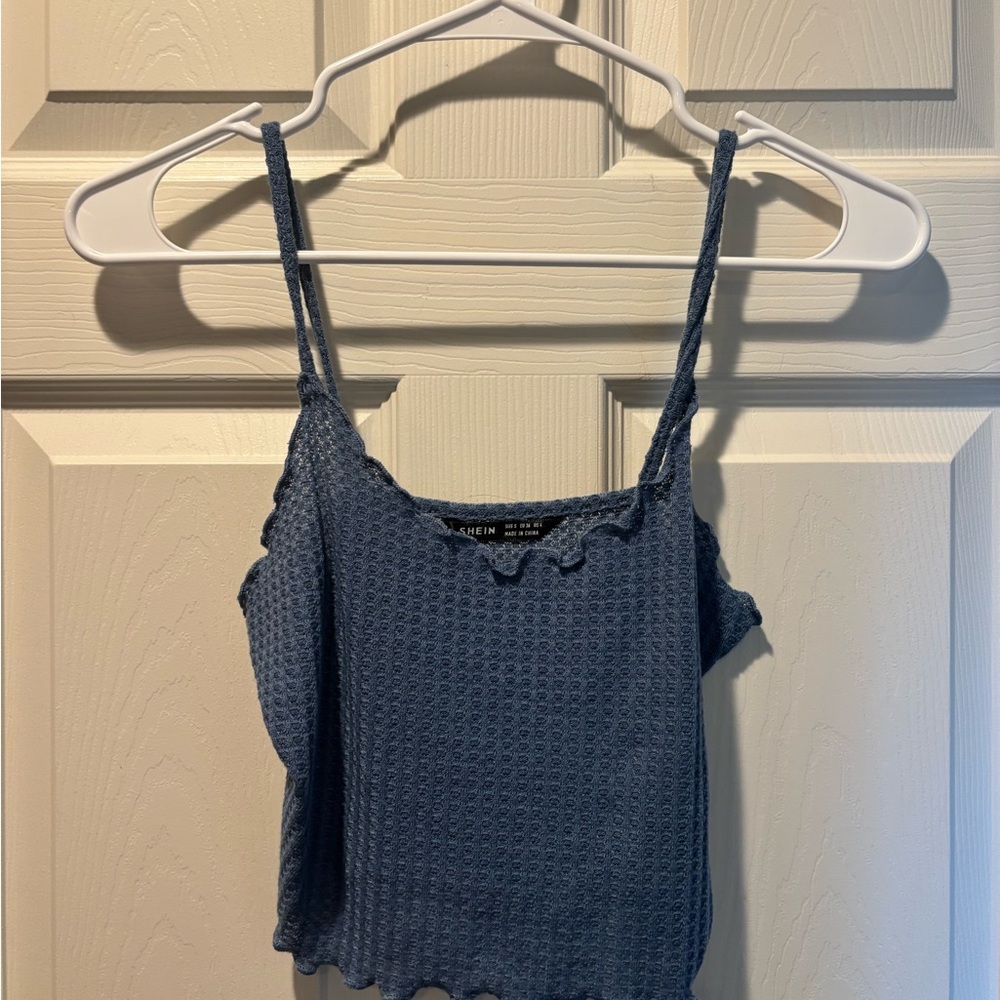 American Eagle Outfitters Blue Textured Camisole